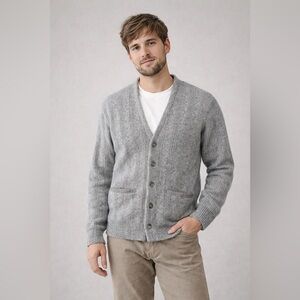 Vintage Puritan Gray Button Cardigan Wool Blend Grandpacore Academia  M
